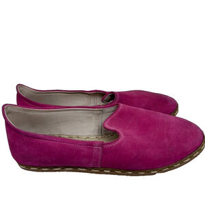 Koshkar slip on shoes Sz 37 Handmade in Turkey fuscia pink leather